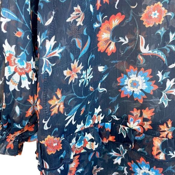 Mango Suit Collection Semi Sheer Mini Ruffle Top - Picture 9 of 9